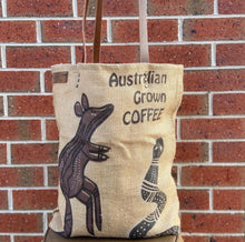 Load image into Gallery viewer, Upcycled tote Australian Coffee | War On Waste Cartel
