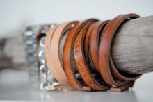 Load image into Gallery viewer, SHE BELIEVED SHE COULD AND SO SHE DID’ Personalised leather bracelet - Houseofsamdesigns
