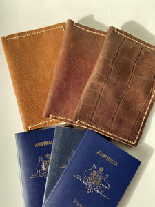 Leather Passport Carrier - Houseofsamdesigns