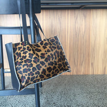 Load image into Gallery viewer, Leopard print leather tote - Houseofsamdesigns
