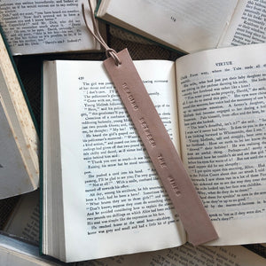 Leather Bookmark - READING BETWEEN THE WINES