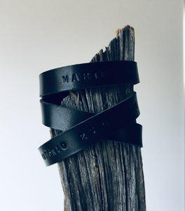 Men's leather bracelet personalised - Houseofsamdesigns