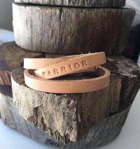 'WARRIOR' Personalised leather bracelet - Houseofsamdesigns
