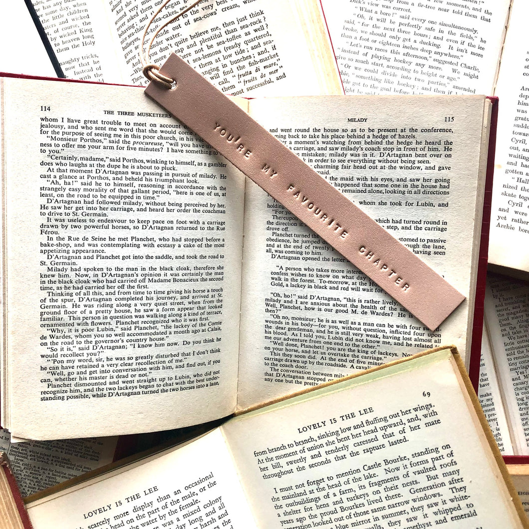 Leather Bookmark - YOU'RE MY FAVOURITE CHAPTER